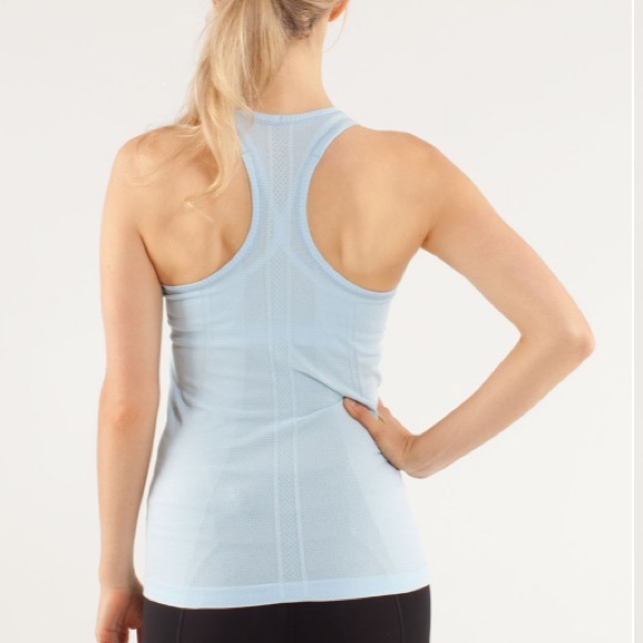 LULULEMON SWIFTLY TECH RACERBACK RUNNING TANK TOP - SIZE 4 - CASPIAN BLUE - Picture 2 of 4